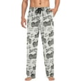 thumbnail image 4 of HPINK-T Mens Sleep Pajama Pants Set Bottoms Motorcycle Lettering Fleece Lounge Sleepwear PJs S, 4 of 7