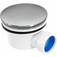 thumbnail image 1 of Tapón de desagüe para plato de ducha diámetro del agujero 90 mm Carcasa de ABS cromado Imprescindible montaje rápido Ocupa poco espacio, 1 of 1