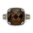 thumbnail image 5 of 925 Sterling Silver With Real 14kt Smoky Quartz Ring Size: 8; for Adults and Teens; for Women and Men, 5 of 6