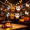 thumbnail image 6 of Tepsmf Halloween Wooden Ornament Set 12 Pcs Vintage Hanging Cutouts with 6.6FT Rope for Garland Tree Decor, 6 of 6