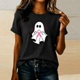 thumbnail image 2 of IMENGL Tops for Women Short Sleeve Casual Neck Printed Graphic Tee Daily Outfits Loose Basic Women's Short Sleeve T Shirts,M-XXXL, 2 of 6