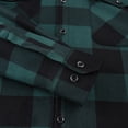 thumbnail image 6 of TANSILING Men's Hooded Flannel Shirt Jacket Fleece Lined Plaid Warm Casual Coat, 6 of 6