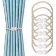 thumbnail image 1 of Abrazaderas magnéticas para cortinas, 6 piezas, abrazaderas magnéticas para cortinas, hebillas para sujetar cortinas, para decoración de ventanas de la oficina en casa (beige), 1 of 5
