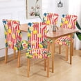 thumbnail image 2 of Yayeee 2 Pack Dining Chair Covers Stretch Parson Chairs Slipcovers Seat Protector, Red Striped Lemon, 2 of 6