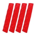 thumbnail image 1 of Unique Bargains 4 Pcs Plush Adult Car Protector Shoulder Pad Covers Universal, Red, 1 of 7