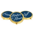 thumbnail image 4 of Koyal Wholesale Gold Compact Mirror Matron of Honor Wedding Gift, Navy Blue, 1-Pack, 4 of 5