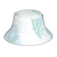 thumbnail image 3 of Daiia Gold Lines Marble Watercolor Pattern Bucket Hat - Trendy Cotton Sun Hat for Beach, Golf, Fishing - Fun Outdoor Vacation Boonie for Men and Women, 3 of 9
