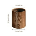 thumbnail image 3 of 2PCS Wood Grain Can Walnut Brown Bathroom Garbage Can with Removable Inner Bucket,Minimalist Diaper Bin for Office,Bedroom,Living Room,Hotel Retro Farmhouse Wastebasket,Open Top Dustbin, 3 of 4