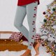 thumbnail image 2 of Leggins Termicos Gibobby Mujer Forro Polar Leggings de entrenamiento Pantalones de bloque de color con estampado navideño Gris S, 2 of 5