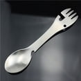 thumbnail image 4 of Becaristey Picnic Spork Metal Spoon Dining Tool Multifunctional Multipurpose Spool Hiking Space Saving Compact Size Camping Sporks, 4 of 6