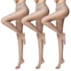thumbnail image 1 of Medias transparentes para mujer, pantimedias de control, punteras reforzadas invisibles, negras o color piel, 1 of 5
