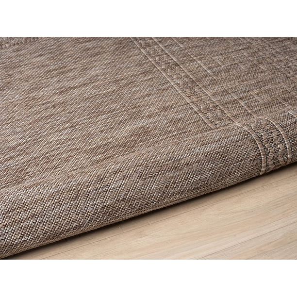 RugRu DIAN RUG 1400×2000mm RUGGERRUGS Diana Textured Foldable Beige Indoor Outdoor Rug, 6x9