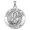 White Gold, variant on Saint Joan of Arc Religious Medal - 2/3 inch Size of Dime, Solid 14K Yellow Gold