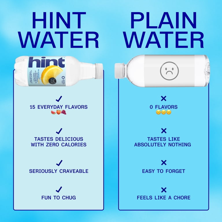 Hint Blueberry Lemon Flavored Water, 16 fl oz, 12 Pack photo 5
