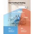 thumbnail image 2 of KFFKFF Mini Split Air Conditioner, 12,000 BTU Cooling / 12,500 BTU Heating, 230V 19 SEER2 Energy-Efficient Inverter System, Quiet Operation, Covers 750 Sq.Ft, Ideal for Home or Office Use, 2 of 9
