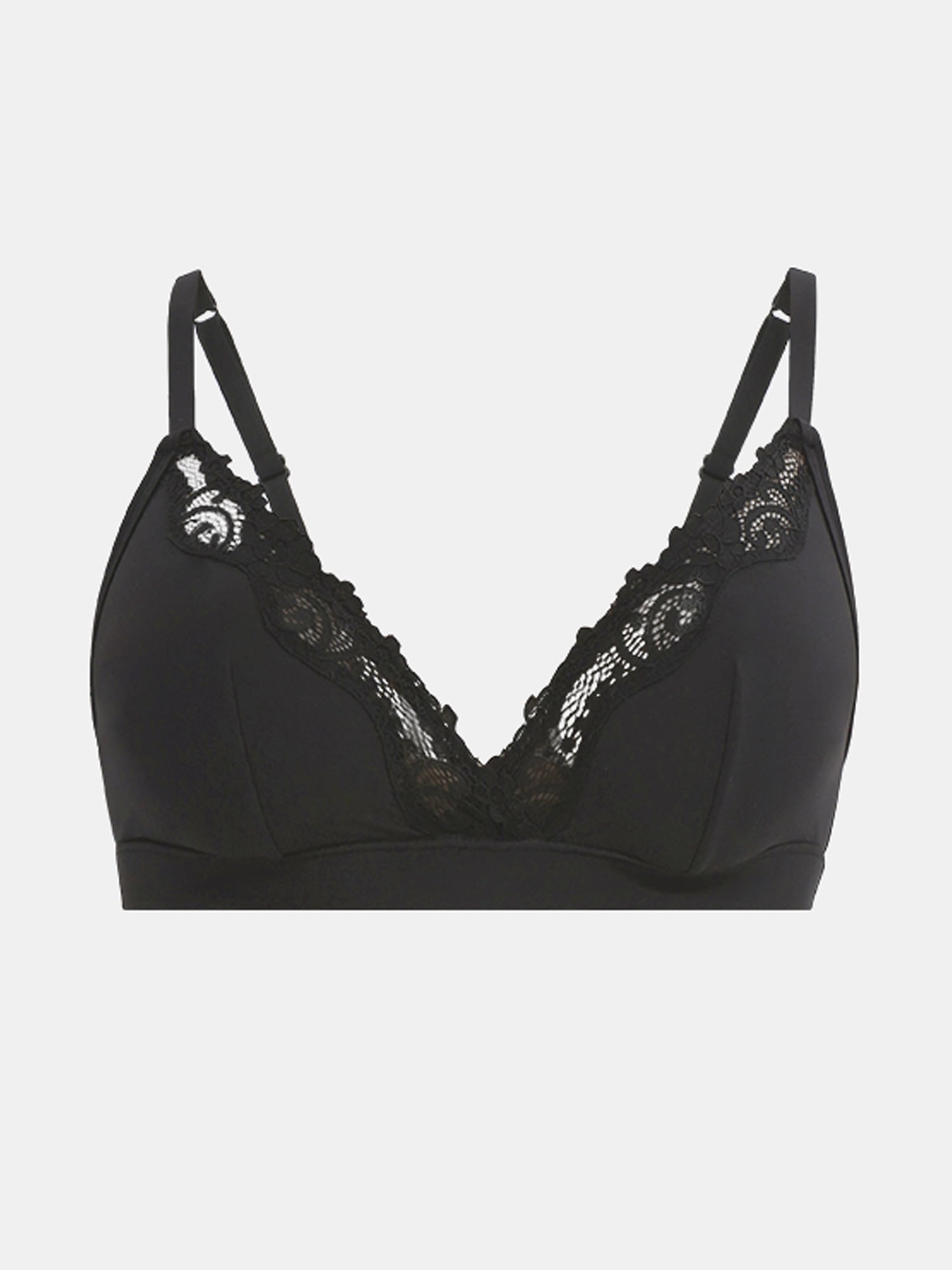 No Boundaries Fit Stretch Triangle Bralette with Lace, Women's XS-3XL