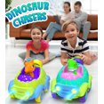 thumbnail image 3 of JUGAAD LIFE Remote Control Cars for Toddler, 2 Pack Dinosaur RC Cars Toys for Kids 2 3 with Lights & Music, Birthday Gift for 2 3 4 5 Year Old Kids Boys Girls, 3 of 9