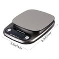thumbnail image 2 of 1PC 3kg/0.1g Rechargeable Kitchen Scale Stainless Steel Accuracy LCD Display Digital Scale Measurement Tool (Grey), 2 of 9