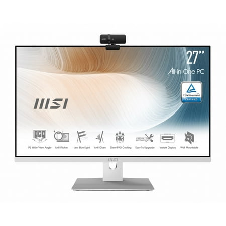 UPC: 0824142286920 | MSI Modern Modern AM272P 12M-027US All-in-One Computer – Intel Core i7 12th Gen i7-1260P – 16 GB RAM – 512 GB SSD – 27  Full HD 1920 x 1080 – Desktop – Black