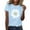 Sky Blue, variant on WCJM Women's Casual Basic Going Out Crop Tops Slim Fit Short Sleeve Crew Neck Tight T Shirts 2026 Women's Casual Short Sleeve T Shirt Tassels Sleeves Blouse Women's Short Sleeve T-Shirt