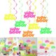 thumbnail image 2 of Happy Birthday Swirl Banners for Birthday Party Light Up Hanging Banners for Family Gathering Birthday Party Wall Decors, 2 of 4