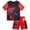 Spider Black/Red Short Sleeve, variant on Marvel Boys' Spider-Man Rash Guard Set - UPF 50 2 Piece Swim Shirt and Bathing Suit Trunks (4-12)