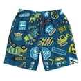 thumbnail image 3 of Uemuo Dump Truck Pattern Men's Swim Trunks Hawaiian Beach Bathing Suit Swimsuits Beach Quick-Dry Shorts with Pockets-, 3 of 9