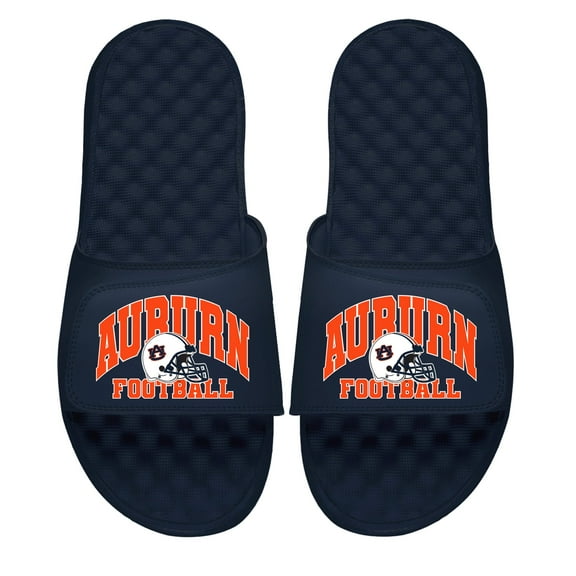 Unisex ISlide Navy Auburn Tigers Football Varsity Slide Sandals