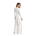 thumbnail image 7 of iiniim Women Metallic Praise Dancewear Outfit Worship Liturgical Lyrical Dance Dress with Pants White XL, 7 of 7