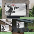 thumbnail image 2 of Outdoor TV Cover 30 to 32 Inches, Farm Cow Vintage Black Grey Cattle with Floral Waterproof and Weatherproof TV Cover with Remote Control Pocket, Flat Screen TV Cover Protector for Outside TV, 2 of 6