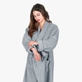 thumbnail image 5 of Tirrinia Women's Plush Soft Robe - Fluffy, Warm, and Fleece Sherpa Shaggy Bathrobe for Ultimate Comfort, Machine Washable, Large Size, Grey, 5 of 6