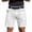 White, variant on Domuza Men's Stretch Chino Short Slim Fit Inseam Flat Front Shorts Summer Cotton Casual Shorts with Pocket Army Green 3XL