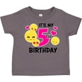thumbnail image 3 of Inktastic Its My 5th Birthday with Smiling Emoticon Girls Toddler T-Shirt, 3 of 5