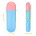 thumbnail image 2 of Portable Toothbrush Case Traveling Toothbrush Holders Case Plastic Pink Dark Blue 7.87"x2.36"x1.38", 2 of 7