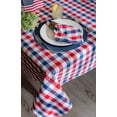 thumbnail image 4 of CC Home Furnishings Checkered Rectangular Cotton Tablecloth - 84" - Red, White and Blue, 4 of 6