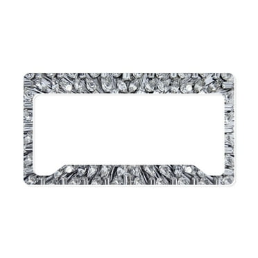 CafePress - Radial Rhinestone Bling License Plate Holder - Aluminum License Plate Frame, License Tag Holder