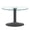 Transparent+Black, variant on ExtraLco 27.5 Inch Round Glass Coffee Table, Tempered Clear Top Gold Metal Base Center Table for Living Room Apartment