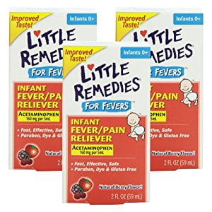Little Remedies Fever Pain Reliever, 2 Fluid Ounces, Pack of