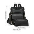 thumbnail image 3 of Retro Backpack Purse School Bag PU Leather Shoulder Bag Large Capacity Daypacks, 3 of 8