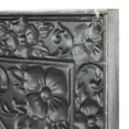 DecMode Silver Metal Scroll Wall Decor with Embossed Details