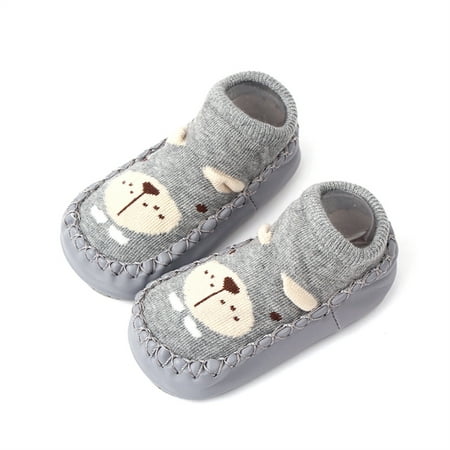 

Sprifallbaby Toddler Baby Sock Shoes Soft Sole Cute Cartoon Non-slip Flats Walking Shoes for Newborn Infant Fall Winter