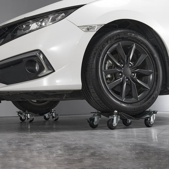 2-Pack Heavy-Duty Wheel Dolly Set, 3000 lbs/1360 kg Capacity – Car, Truck, Trailer, Motorcycle & Boat Tire Movers – Easy Vehicle Positioning & Transport