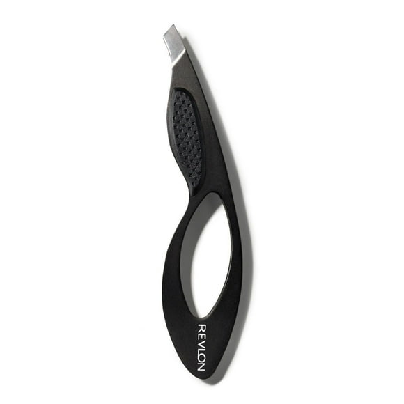 Revlon Confort + Contrôle Pince à Épiler Biseautée, Acier Inoxydable, Noire