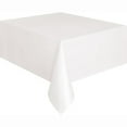 thumbnail image 2 of Unique Industries White Solid Rectangular Plastic Table Covers, 3ct, 2 of 3