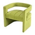 thumbnail image 2 of Modern Velvet Upholstered Accent Arm Chair, Green, 2 of 9