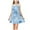 Blue, variant on Cethrio Girl's Summer Dresses, Sleeveless Printed A-Line Casual Dresses Holiday Dresses Blue Size 7-8T