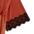 thumbnail image 5 of PMVFHDE Women's Satin & Lace 4 Piece Sleepwear Set Camisole Shorts Robe, Elegant Nightwear Set, Summer Lightweight Pajama Set, Elegant Bedtime Ensemble Orange,S, 5 of 6