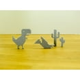 thumbnail image 2 of Clever Contraption Google Chrome No Internet Desk Art – 3D Printed Dinosaur, Bird, and 5 Cactus Set – Fun Wall or Office Decor, 2 of 8