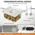 thumbnail image 4 of Ataucjin 3 Pan Commercial Food Warmer, 3x12QT Stainelss Steel Steam Table, Buffet Server and Warmer with Tempered Glass Shield/Tap/Lids/Ladles, Countertop Food Warmer, 4 of 7