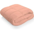 thumbnail image 5 of D.N.G. BEDDINGS Deluxe All Seasons Twin/Twin XL Size 800 Thread Count, Solid Peach Down Alternative 5 Piece Box Design Comforter Set 100% Egyptian Cotton, 5 of 6